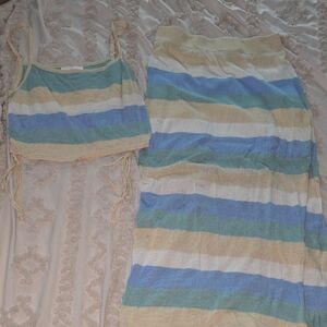 Knit Maxi Skirt & Crop Top